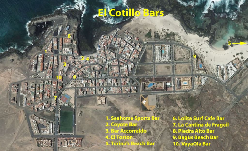 El Cotillo bars map