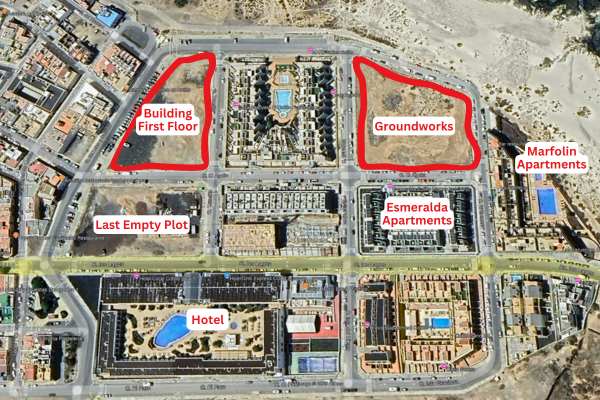 El Cotillo Building Work map